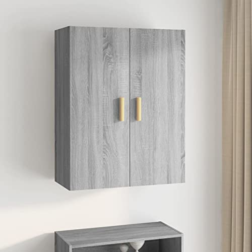 BaraSh Hängeschrank Grau Sonoma 69,5x34x90 cm Wandschrank HäNgend HäNgeschrank Schlafzimmer Wandschrank KüChenhäNgeschrank 817382