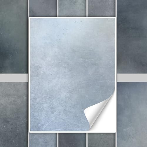 GRAZDesign Fliesenaufkleber Bad & Küche Shabby chic Muster blau Textur Klebefliesen selbstklebend - 20x25cm / 20 Stück