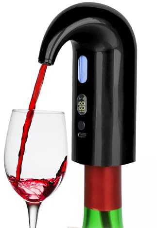 Aireador y vertedor de vino eléctrico,decantador de vino portátil de un solo toque con conector tipo C