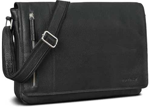 ROYALZ New Jersey Borsa Porta PC 13-15.6 pollici Uomo Pelle a tracolla – Cartella Ventiquattrore in Vera Pelle – Grande Borsa Portadocumenti Uomi