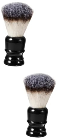 MERRYHAPY 2stücke Bartpinsel Aus Nylon Mit Resin-griff Tragbares Und Einfaches Schönheitswerkzeug Für Männer Für Bartpflege Und Styling