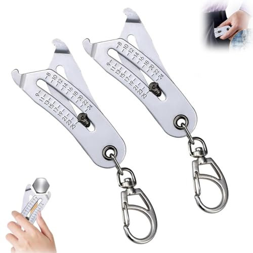 Bolt Size Finder, Bolt and Nut Sizer Tool, Portable Bolt and Nut Sizer Identifier Gauge Tools,Portable Size Finder with Precise Verification Scale (2pcs)