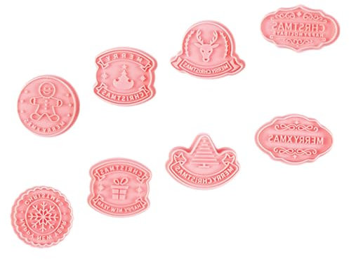NAMOARLY 8piezas Cortadores De Galletas De Navidad Molde Para Decorar Galletas Herramienta De Repostería Para Fiestas y Celebraciones Festivas