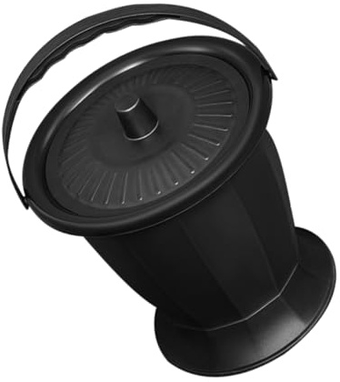 VALICLUD Urinoir Portable pour Adultes Noir en PP avec Couvercle, Résistant aux Chutes et Stable, pour Toilettes de Camping et Usage Domestique