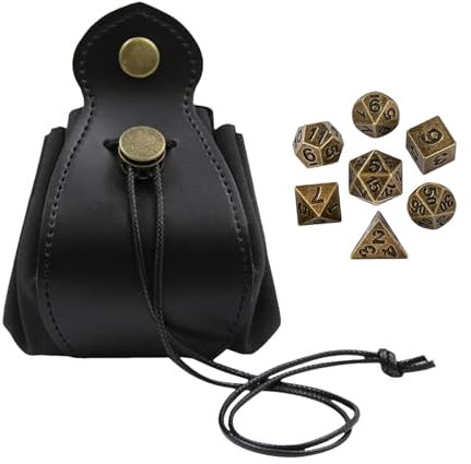 Würfelbeutel, Kordelwürfel Bag, Würfelbehälter -Kordelkordelbeutel in künstlichem Leder, Schmuck Container Board spielen Prop -Organisation, Multi -Funktional -Karten -Begleiter für Mädchen, Teenager,