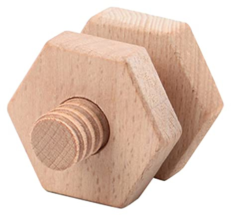 LALADEFIEE Holzschraubenspielzeug zum Zuordnen Geometrischer Formen Pädagogisches Konstruktionsspielzeug für Kinder Sicheres Lernspielzeug für Eltern Kind Spiel