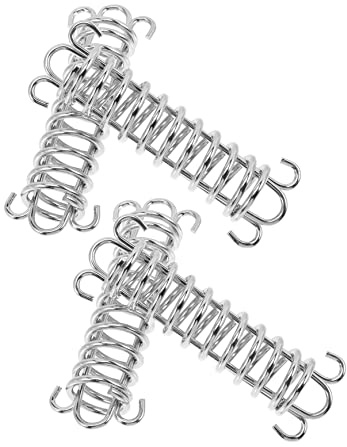 MUELODSIC 5 Piezas Hebillas de Resorte para Tienda Camping Acero Inoxidable Resistentes Tensores Cuerdas Exteriores Ajustables para Toldo y