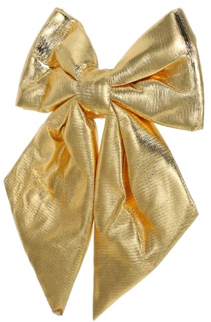 Gogogmee Moño Decorativo Grande Dorado para Navidad Lazo de para Coronas Árbol Guirnaldas Decoración DIY para Fiestas y Bodas Interiores