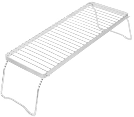 Parliky Stainless Steel Outdoor Stove Grate for Camping Barbecue Grill Rack for Pot and Pan Portable Bbq Wire Mesh Rack for Picnic and Campfire Cooking