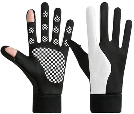 Generisch Guanti da moto per uomini, con dita intere, antivento, per moto, touch screen, per uomini, per motoslitta, Powersport, corsa, ciclismo