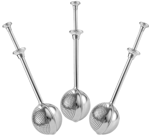 Hemobllo Lot de 3 Saupoudreuses à Farine en Acier Inoxydable Tamis à Mailles Fines Saupoudreuse à Sucre Glace pour Pâtisserie Cuisine Outil Polyvalent pour Saupoudrer Uniformément