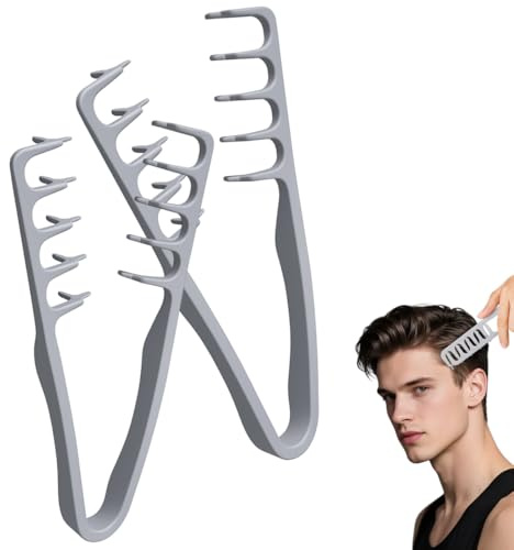 VRYNDH 2PCS Pettine volumizzante capelli,pettine texture,Uomini e Donne Accessorio per la Cura Del Parrucchiere, per Coprire le Cuciture
