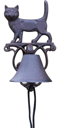 Rustic Cast Iron Doorbell-Cat Shape, Durable Outdoor Wall Bell For Farmhouse & Garden Gate, Handmade/Gift