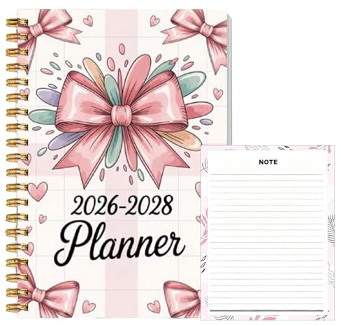 3 års planerare | spiralbunden med slinga för 36 månader – kalender 2026–2028 månadsplanerare, för skola kontor arbete möten akademisk kalender elever och lärare