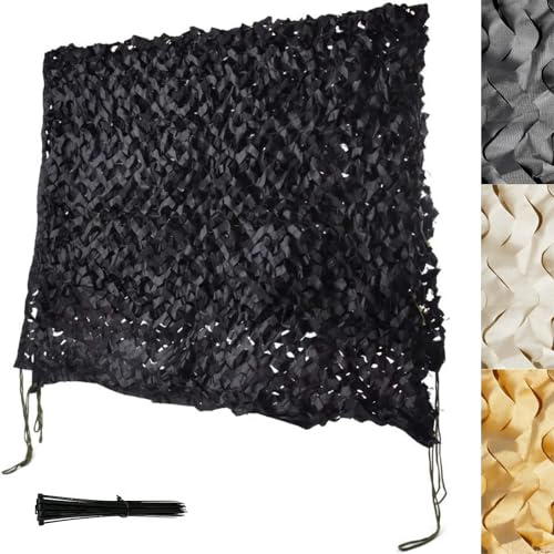 Red de Camuflaje Reforzada con Malla de Nylon, Toldo Camuflaje Sombra Exterior de Tela Oxford para Jardín, Terraza, Caza, Camping y Decoración, Color Negro/Beige/Arena | Sand yellow,2x7m