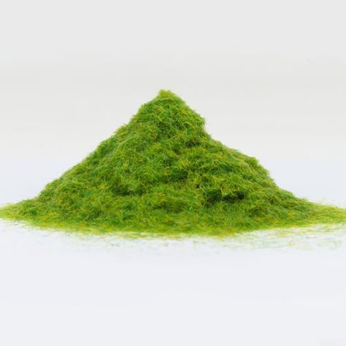 Polvo de hierba artificial de nailon de 500 g para paisaje de modelo ferroviario, césped estático de 3 mm para diorama, mejora el aspecto natural de la cubierta del suelo del modelo de ferrocarril