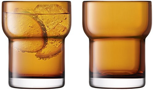 LSA International UT64 Amber - Juego de 2 vasos utilitarios 300ml