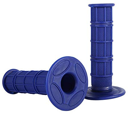 Motorrad 7 / 8inch Handgriffe, Keenso Motorrad 22mm Silikon Soft Lenkergriffe für Pit Dirt Bike Schwarz(Blau)