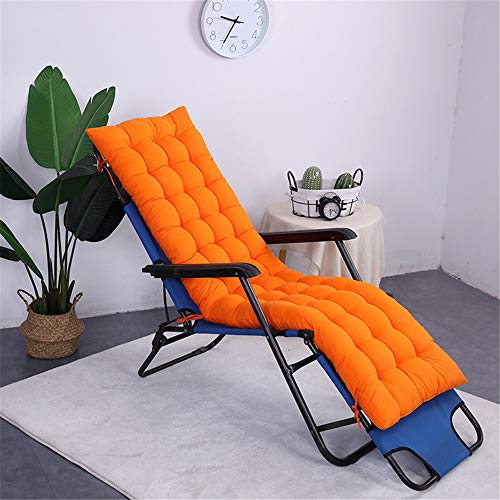 Nicole Knupfer No Chair Sonnenliegenkissen, tragbar, für Garten, Terrasse, Liegestuhl, Terrasse, Liegestuhlkissen, für den Außenbereich, Orange, 125 x 48 x 8 cm, 1 Stück