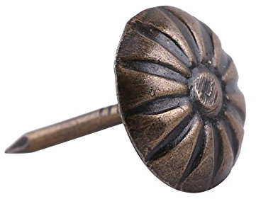 Chiodi Tappezzeria, 100 Pezzi Chiodi Per Tappezzeria, Puntine Per Tappezzeria, Chiodi Decorativi Per Mobili in Bronzo Chiodini a Testa Tonda, Puntine a Pressione Per Poltrona Letto, Verde 10*14mm