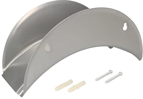 KOTARBAU® Gancio per Tubo da Giardino 280x110x1mm Supporto a Muro Divaricatore Semicircolare Grigio Metallo