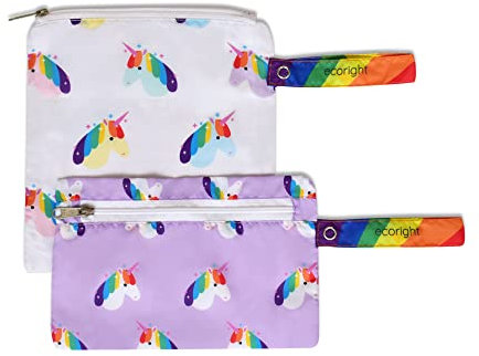 100% Recycled Reusable Sandwich Bag & Snack Bags by EcoRight | Zero Waste & Food Safe Lunch Bag - Pack of 2