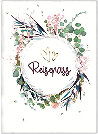 cozy racoon Reisepasshülle für Erwachsene und Kinder | Hochwertige Hülle für den Reisepass ab 03/2017 | Schutzhülle im Design Flower Party (ohne Personalisierung)