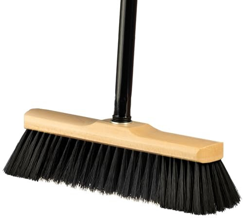 Besen mit Stiel, Kehrbesen mit Teleskopstiel Set, Zimmerbesen Kehrset, Stubenbesen, Staubbesen, Haushaltsbesen Besenset