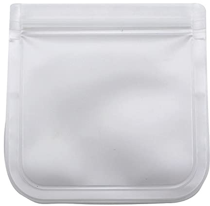AGGERT Bolsa de almacenamiento de alimentos a prueba de fugas, reutilizable, bolsa de cierre con cremallera, bolsa fresca de silicona, 10 unidades, 28 x 27 cm