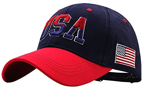 FakeFace Unisex Baseball Kappe Basecap Vintage Stickerei USA Baseball Hut Freizeit Cap Baseballmütze Hat Mützen Caps Kappe Sonnenhut Sportkappe für Damen Herren