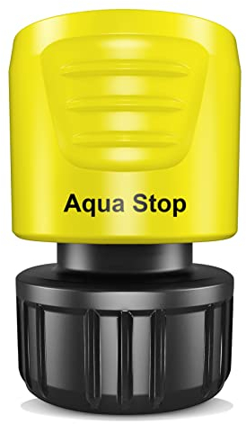 Kärcher Female Pipe Fitting in Hard Plastic with AquaStop Technology, for Garden Hoses with Diameter 1/2 - 5/8, AquaStop System to Prevent Spills