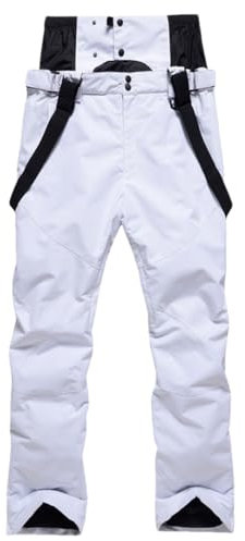 Skihose Für Herren Und Damen, Übergröße, Warme Outdoor-Ski- Und Snowboard-Sporthose White 3XL