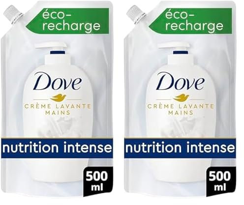 DOVE Savon Liquide Mains Original Soin des Mains Recharge 500ml (Lot de 2)