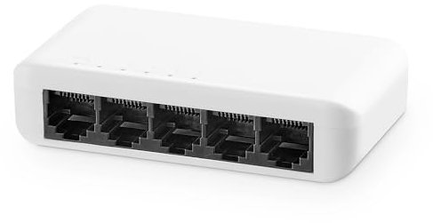 YuLinca 5 Porte Gigabit Ethernet Switch, 4 Porte 100/1000Mbps e 1 Uplink Gigabit, Splitter hub Ethernet Non gestito da Tavolo e da Parete, Mini Switch di Rete in plastica per L'Ufficio Domestico