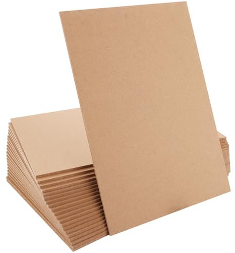 AHAQU 30 pannelli in legno MDF formato A4, spessore 4 mm, per progetti fai da te, 30 x 21 cm, fogli vuoti in MDF per pittura, modellazione, incisione, traforo