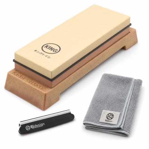 BJDesign King Lot de 4 pierres à aiguiser Grain 1000/6000 Fabriqué au Japon