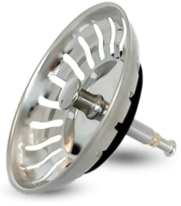 Voarge1 Stück Universal Höhenverstellbarer Waschbecken - Siebkörbchen Abflussstopfen Edelstahl Waschbeckenstöpsel WaschbeckensiebSieb Stöpsel Abfluss Küche Spüle Abflussstopfen Küchenspüle