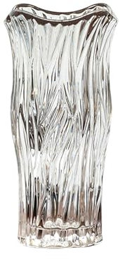 KNUFENG Florero De Cristal, Florero De Cristal Transparente Fashiona, Florero De Decoración Artística para Rosas, Lirios, Tulipanes, Orquídeas, Cuentas De Jade, Juego De 2(Color:A)