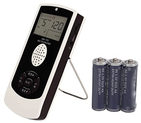 Gavigain Metronom für Gitarre, Klavier, Saxophon, Schlagzeug, einstellbare Lautstärke, LCD-Display, tragbares Design, lange Akkulaufzeit, ideal zum Üben von Musik