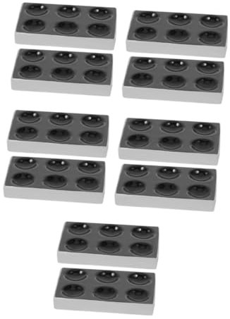 SOLUSTRE 5sets Labor Ausrüstung Porzellan Platte Keramik Reaktion Platte 6 Löcher Hitze Beständig 2 Stücke * 5