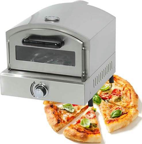 GFXYQPDNV Pizza Oven – Electric Pizza Oven Indoor Portable, 12 Inch Indoor Pizza Oven Countertop, Pizza Maker Heats up to 572˚F for Baked Pizza at Home,
