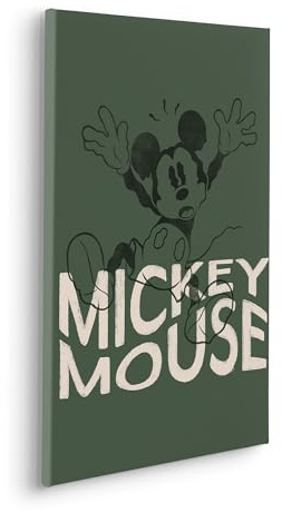 Komar Image sur châssis - Disney Mickey Mouse Wavy - Dimensions : 40 x 60 cm - Chambre d'enfant, décoration murale