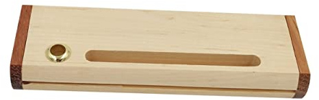 OSALADI Scatola di Legno Portapenne Singolo Astuccio per Cancelleria Studenti Porta Biglietti da Visita Materiale Scolastico Raffinato per Ufficio e Scrivania