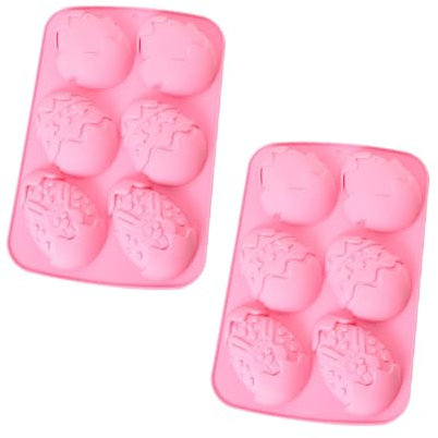 Alipis 2pezzi Stampo in Silicone Forma Pasqua Stampo Per Torta Fondente e Cioccolato Strumento Cottura Creativo Per Rosa Antiaderente Facile Da Pulire e Utilizzare