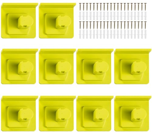 MLYNZXJSY 10 Pack Tool Holder Compatible with Ryobi 18V Power Tool Wall Mount Portable Holder Mount Hanger Storage Organizer with Screws Easy Installation for Workshop Garage