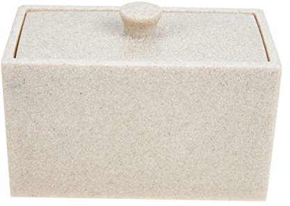 TOPPERFUN Caja Organizadora con Tapa para Bastoncillos y Algodones Recipiente De Almacenamiento De Compartimentos Organizador De Maquillaje Compacto y Fácil De Limpiar para Escritorio y Baño