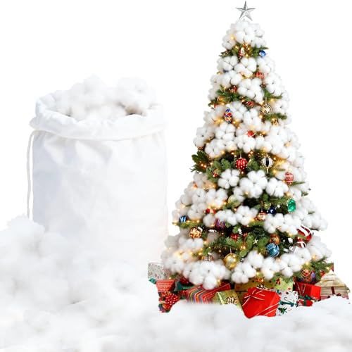 panemy Nieve artificial decorativa para Navidad, 420g de nieve falsa decorativa, nieve de algodón para decoración interior, nieve falsa para árbol de Navidad, decoración invernal para el hogar