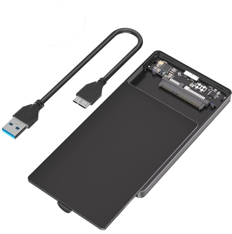 LeHang Bärbart 2,5 tums SATA SSD hårddiskhölje USB3.0 till SATA2.5 extern hårddisk svart plasthölje