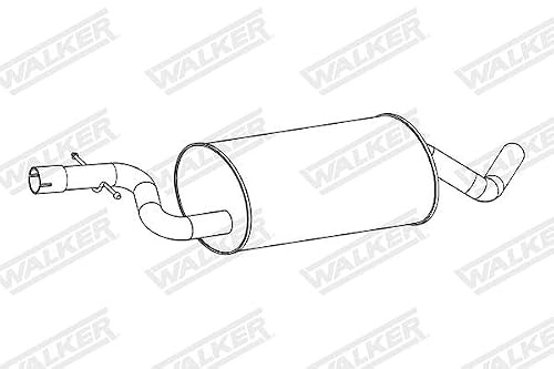 WALKER 24345 Mittelschalldämpfer ohne Anbauteile Kompatibel mit SEAT Leon Schrägheck 1P1