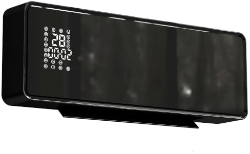 HOMCOM Calentador de pared 2000W con 2 potencias, pantalla LED, Negro | Calentador de pared, 3 modos, termostato, temporizador, mando remoto, oscilación, detección de ventanas, frente de vidrio